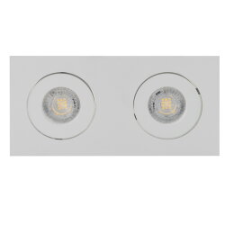 Встраиваемый светильник, IP 20, 50 Вт, GU10, белый, алюминий, Denkirs DK2020-WH