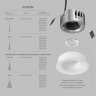 DK2430-WH Встраиваемый светильник SHINE GLOW 15Вт, 3000-4000К, IP20, белый матовый, алюминий. Фото 3