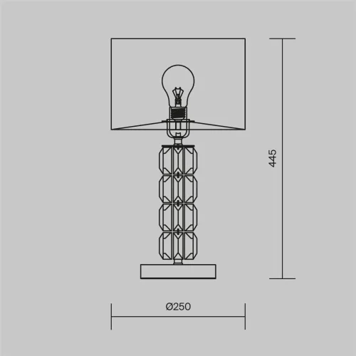 Настольный светильник Talento E27х1 40Вт (Хром) - фото 7