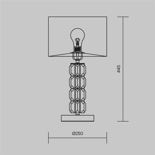 Настольный светильник Talento E27х1 40Вт (Хром) - фото 6