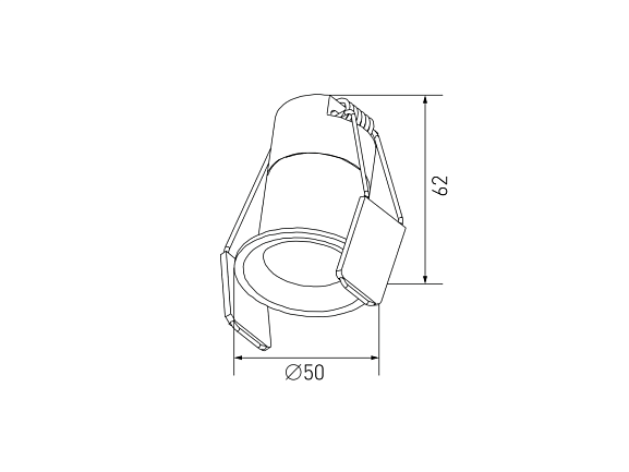 Светильник светодиодный потолочный встраиваемый , серия HIDDEN, Серебро, 3Вт, IP20, Теплый белый (3000К), DL-A004-3-SL-WW. Фото 3