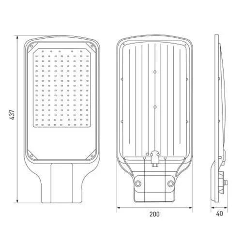 Светильник светодиодный SPP-504-0-50K-100 100Вт 5000К IP65 10000лм КСС Д DOB SMD 48мм уличный черн. Эра Б0062724 - фото 3