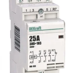 Контактор модульный МК-103 3НО+1НЗ 25А 230В DEKraft 18068DEK