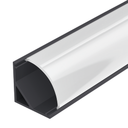 Профиль алюминиевый угловой WOLTA WAP-S-16/16/2000-B накладной черный 16х16х2000мм