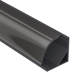 Профиль алюминиевый угловой WOLTA WAP-S-16/16/2000-B накладной черный 16х16х2000мм