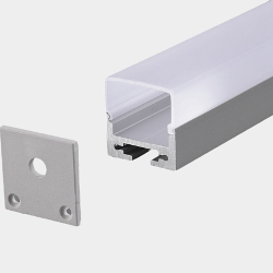 'Профиль для светодиодной ленты алюминиевый накладной с рассеивателем (экраном), 2,5 м, LS.1911 045273