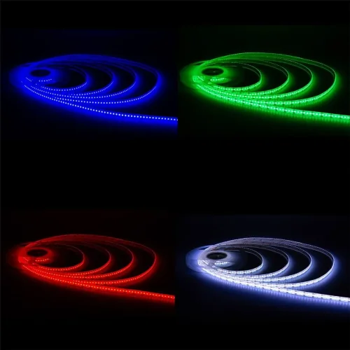 Светодиодная лента COB, 450 chip/m, RGB, 12V, 15W/m, IP65, P10, R17 - фото I