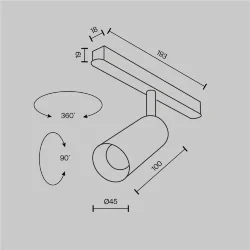 Трековый светильник Focus Led Exility 4000K 5Вт 36° (Черный)