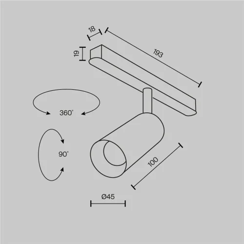 Трековый светильник Focus Led Exility 4000K 5Вт 36° (Черный) - фото 8