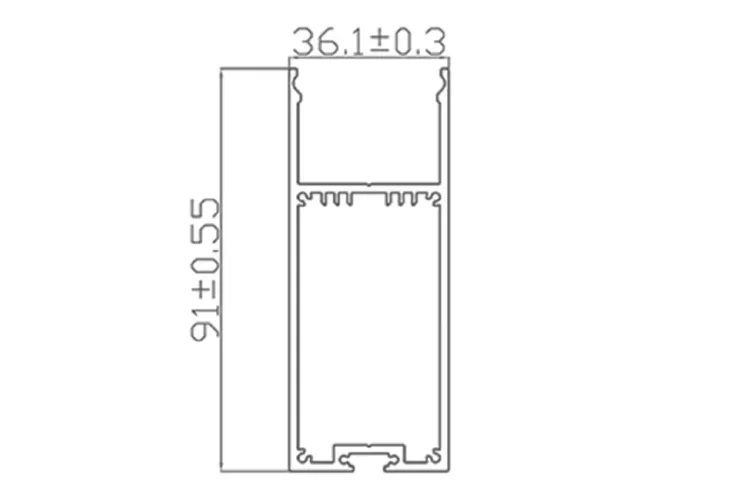 Алюминиевый профиль LC3590 176 (2000х35х90мм с рассеивателем) - фото II
