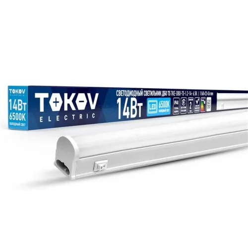 Светильник светодиодный ДБО Т5 14Вт 6.5К IP40 TOKOV ELECTRIC TKE-DBO-T5-1.2-14-6.5K - фото