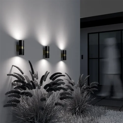 Настенный светильник (бра) Bowery GU10x2 50Вт IP 54 (Черный) - фото 11