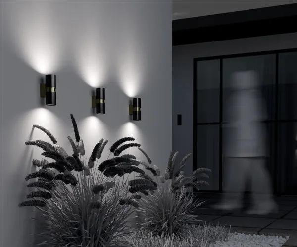 Настенный светильник (бра) Bowery GU10x2 50Вт IP 54 (Черный) - фото 15