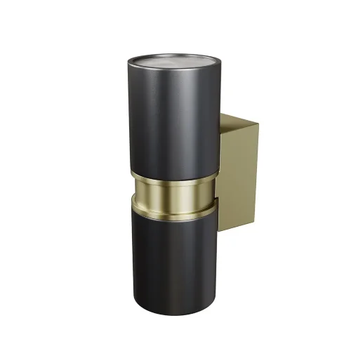 Настенный светильник (бра) Бауэри / Bowery GU10x2 50Вт IP 54 (Черный) O582WL-02B - фото
