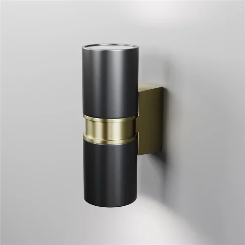 Настенный светильник (бра) Бауэри / Bowery GU10x2 50Вт IP 54 (Черный) O582WL-02B - фото 5