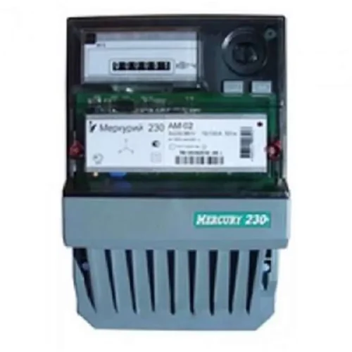 Счетчик Меркурий 230 AM-02 3ф 10-100А класс точн. 1.0 1 тариф. импульс. вых. на панель мех. ОУ Инкотекс 00000034804 - фото