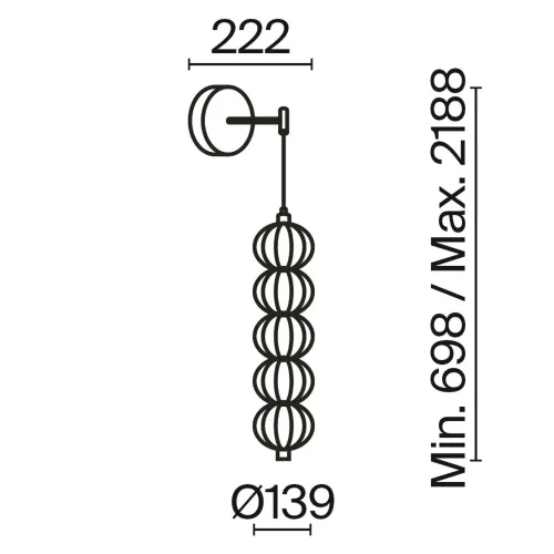 Настенный светильник (бра) Golden Cage 3000К 17Вт (Золото) - фото 4