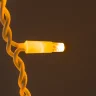 Гирлянда Бахрома 3,1 x 0,5 м Желтая с Мерцанием Белого Диода 220В, 120 LED, Провод Белый Каучук, IP65. Фото 4.