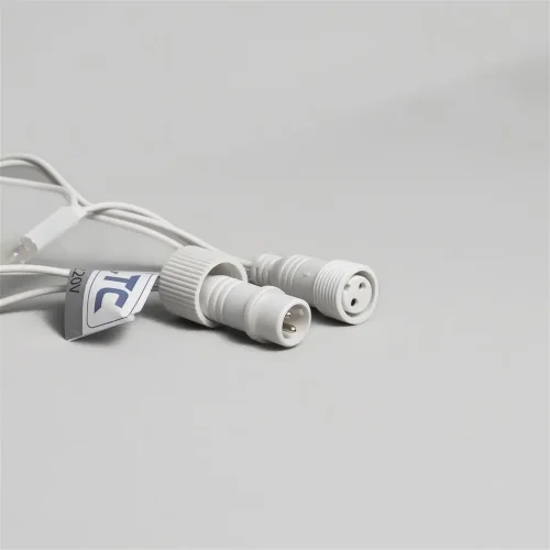 Гирлянда Бахрома 3,1 x 0,5 м Желтая с Мерцанием Белого Диода 220В, 120 LED, Провод Белый Каучук, IP65. Фото 7.