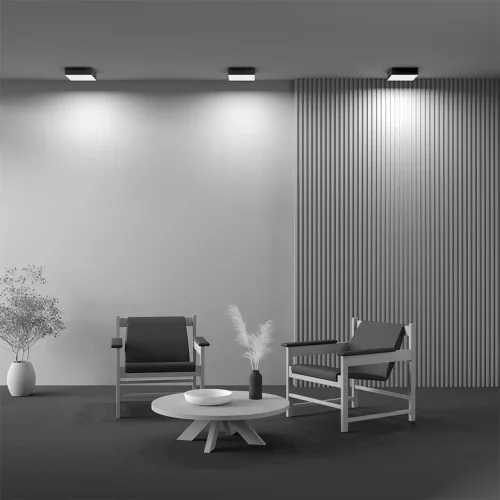 Потолочный светильник Зон / Zon 24 Вт 4000 К 120° (Черный) C032CL-24W4K-SQ-B - фото 6