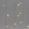 Гирлянда Занавес 2 x 2 м Тепло-Белый с Мерцанием Белого Диода 220В, 400 LED, Провод Прозрачный ПВХ, IP54. Фото 4.