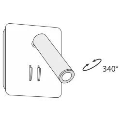 Настенный светильник (бра) Иос 176 / Ios 176 3000К 9Вт (Черный) C175-WL-01-6W-B