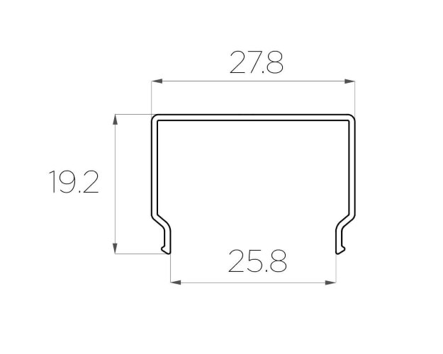 Рассеиватель поликарбонатный для профиля прямоугольный LC-LRM-BL1728-2 чёрный - фото 2