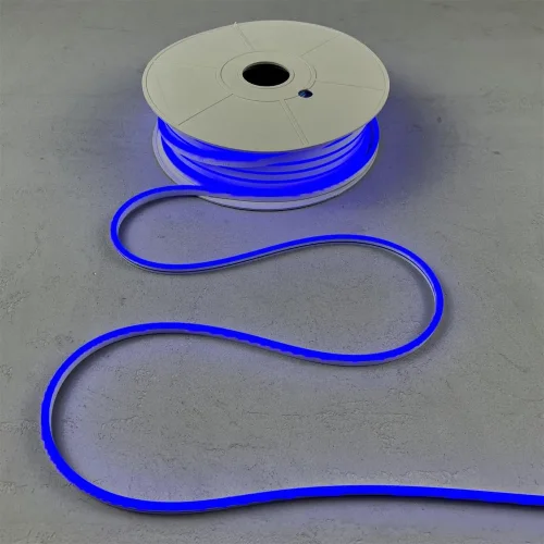 Односторонний Гибкий Неон 8х16мм Синий 12В, IP65. Фото 2.
