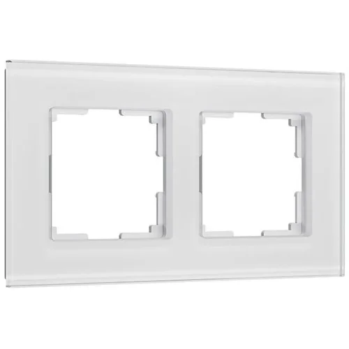 Рамка из стекла на 2 поста Senso белый soft-touch W0023101 - фото 4