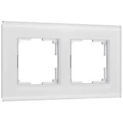 Рамка из стекла на 2 поста Senso белый soft-touch W0023101