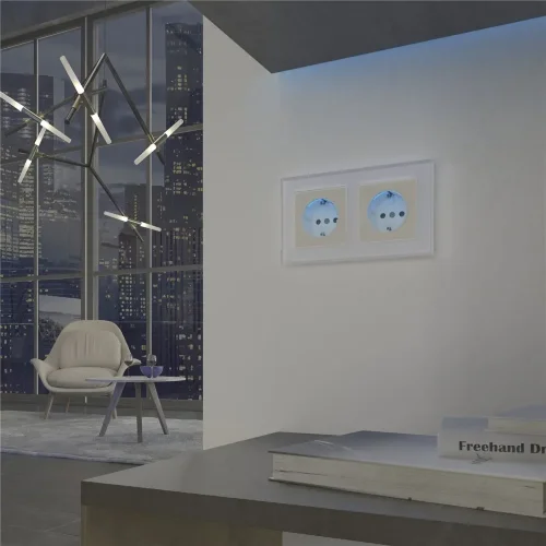 Розетка с подсветкой (слоновая кость) W1171403 - фото 5