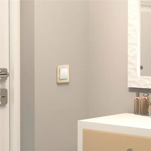 Выключатель одноклавишный проходной с подсветкой (Hammer белый) W1212101 - фото 3