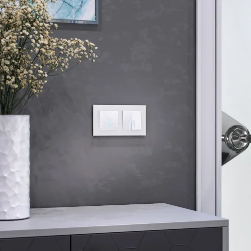 Выключатель одноклавишный проходной с подсветкой (Hammer белый) W1212101 - фото 6