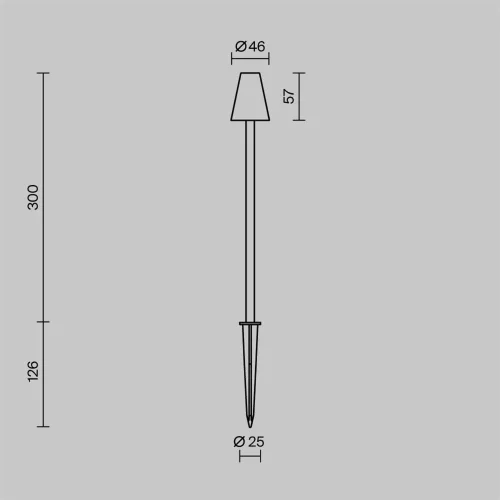 Ландшафтный светильник Cane 3000K 1,5Вт IP 65 (Матовый Черный) - фото 10
