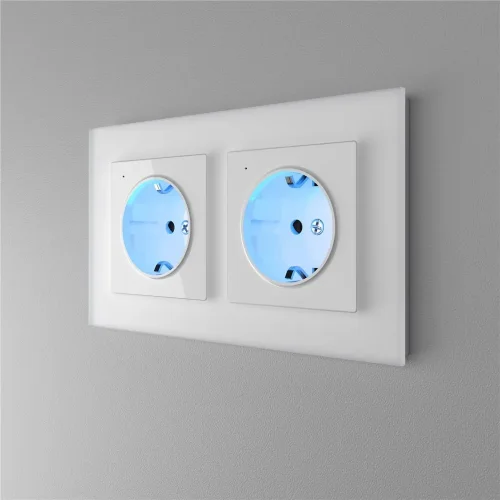 Рамка из стекла на 2 поста Favorit белый матовый W0021105 - фото 2