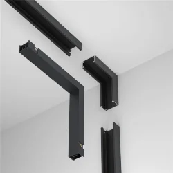 Коннектор угловой внутренний, накладной Basity, черный (Черный)