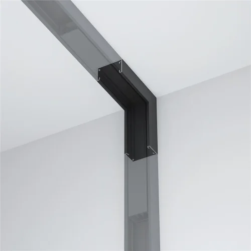 Коннектор угловой внутренний, накладной Basity, черный (Черный) - фото 5