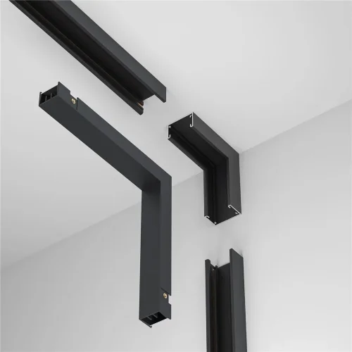 Коннектор угловой внутренний, накладной Basity, черный (Черный) - фото 4