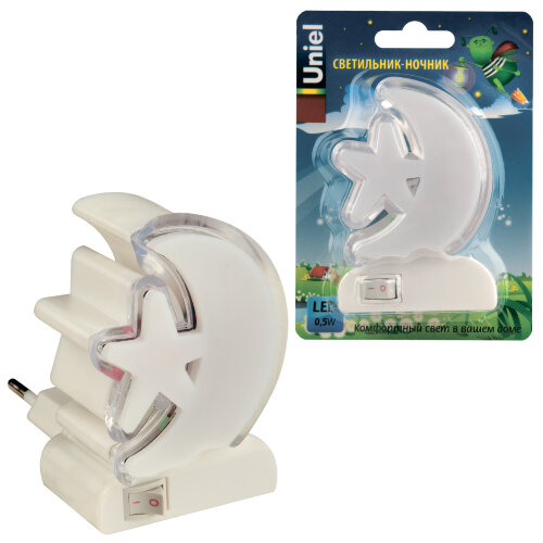 DTL-301-Месяц со звездочкой-RGB-4LED-0.5W Светильник-ночник, Без выключателя, Блистер - фото 5