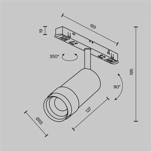 Трековый светильник Фокус Зум / Focus Zoom Exility 2700K 12Вт 15-50° (Черный) TR211-1-12W2.7K-Z-B - фото 10