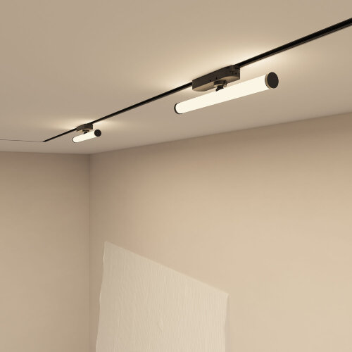 DK6448-BK Поворотный однофазный трековый светильник STROM со светодиодом L300mm 220V 10W 150° 4000K IP20 черный алюминий/акрил. Фото 6