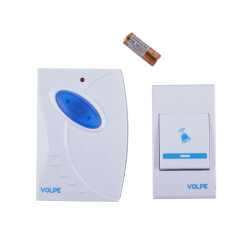 UDB-Q025 W-R1T1-16S-80M-WH Звонок беспроводной, 36 мелодий, Световая индикация, Радиус действия 80 метров, Блистерная упаковка, Белый.ТМ Volpe.