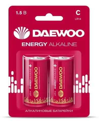 Элемент питания алкалиновый C/LR14 1.5В Energy Alkaline 2021 BL-2 (уп.2шт) DAEWOO 5029996 - фото