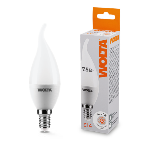 Светодиодная лампа WOLTA 25SCD7.5E14 7.5Вт 4000K E14 - фото 1.