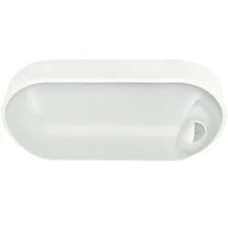 Светильник светодиодный WP 15 C 12W OP 840 W10L22 WH MDM 220х106х60мм 12Вт 4000К IP65 ЖКХ овал. пылевлагозащ. с датчиком движения бел. Русский Свет 15071524500