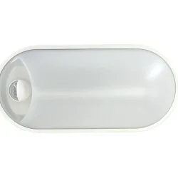 Светильник светодиодный WP 15 C 12W OP 840 W10L22 WH MDM 220х106х60мм 12Вт 4000К IP65 ЖКХ овал. пылевлагозащ. с датчиком движения бел. Русский Свет 15071524500