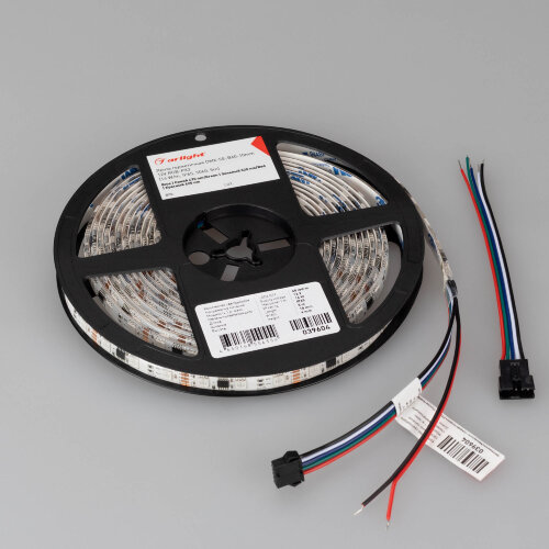 Светодиодная лента герметичная DMX-SE-В60-10mm 12V RGB-РХ3 (14 W/m, IP65, 5060, 5m) (Arlight) 039604 - фото 2