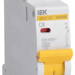 Выключатель автоматический модульный 1п C 8А 4.5кА ВА47-29 KARAT IEK MVA20-1-008-C
