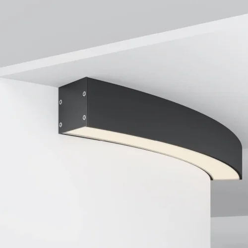 Радиусный профиль 35x35 Ø800мм 1/8 круга черный (Черный) - фото 2