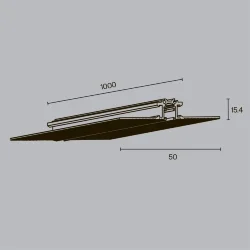 Шинопровод встраиваемый под шпаклевку 1 м Levity (Черный)